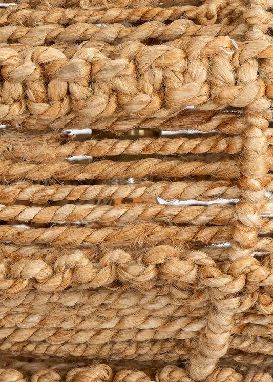 Tavan Aydınlatması Jüt Naturel | 60 cm x 60 cm x 30cm – görsel 2