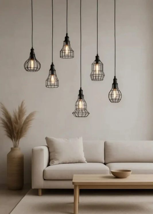 Loft Grid 5'li Sarkıt Avize – görsel 2