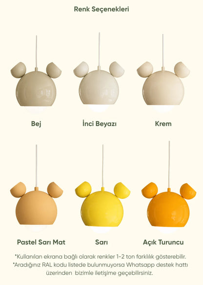 Mickey Sarı Sarkıt Lamba – görsel 7