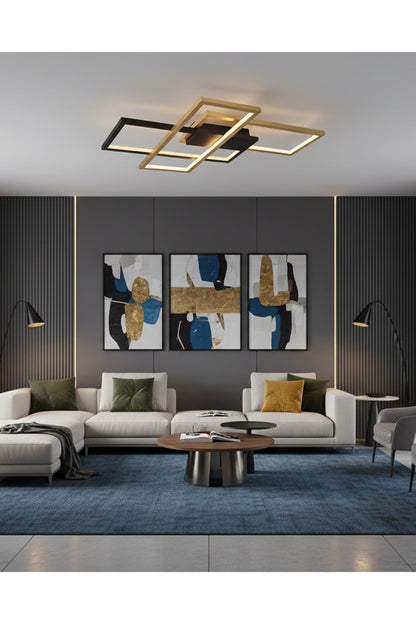 Square 3'lü LED Plafonyer 90x60 cm - Özcan Aydınlatma