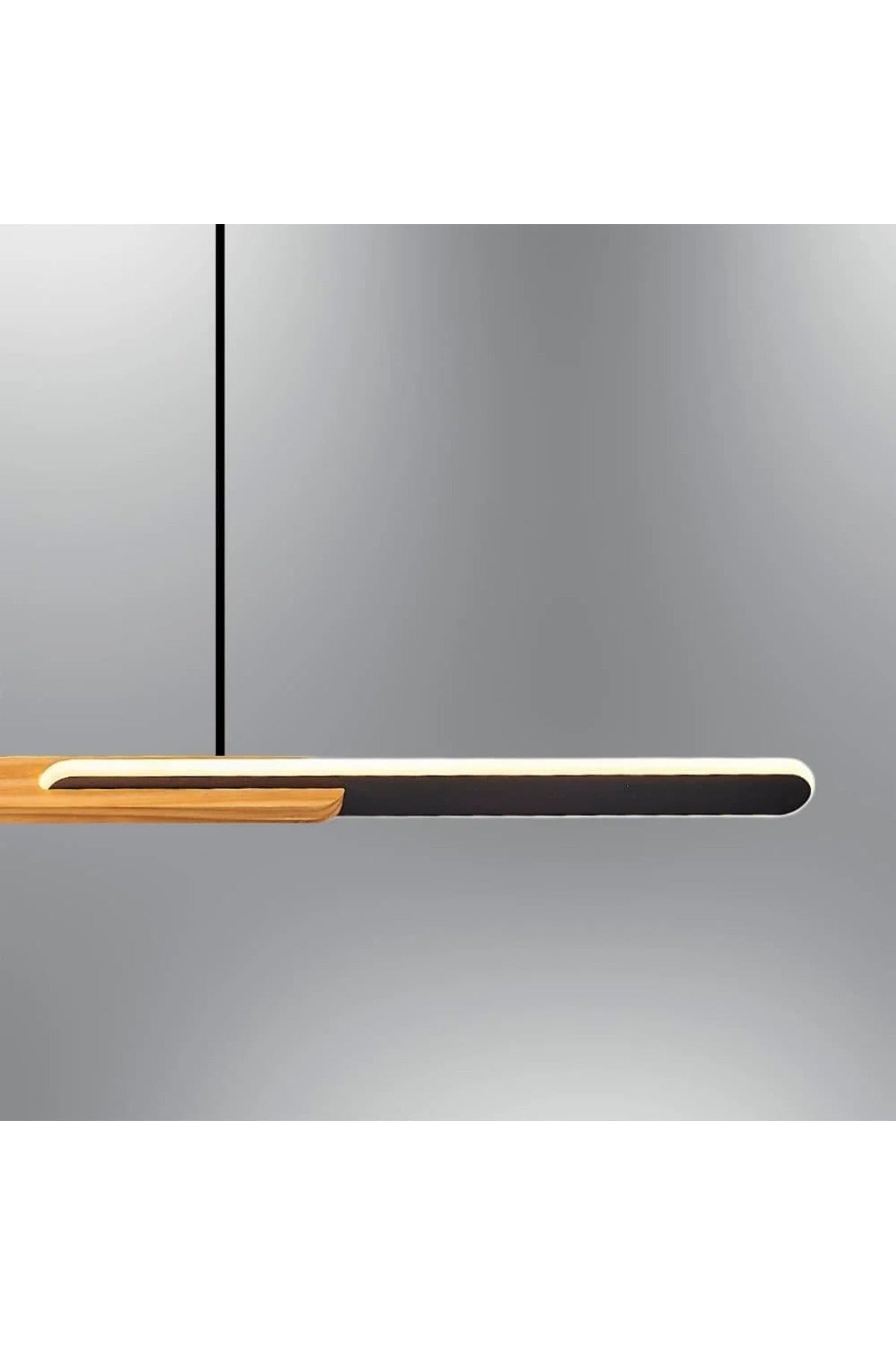 Ahşap Detaylı Lineer LED Sarkıt 117 cm - Özcan Aydınlatma