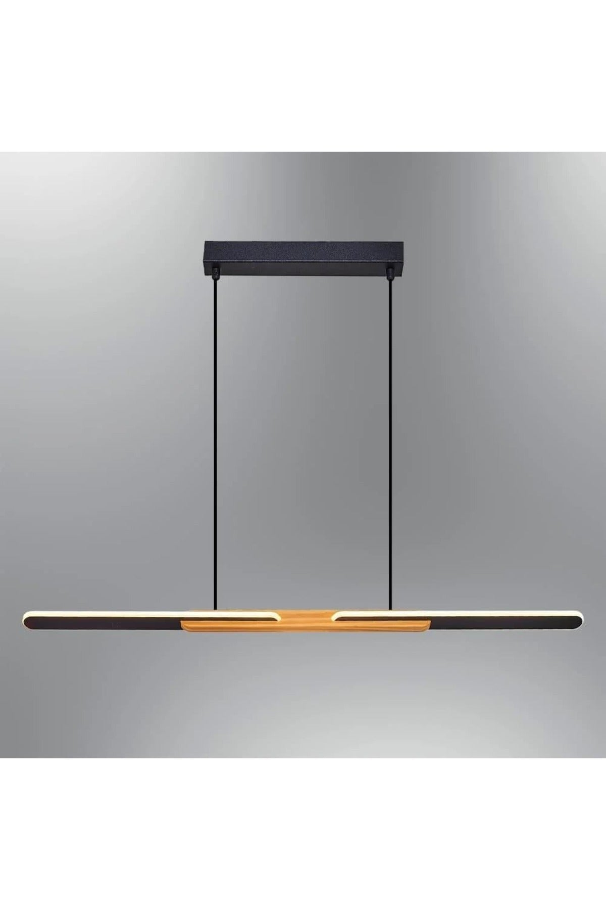 Ahşap Detaylı Lineer LED Sarkıt 117 cm - Özcan Aydınlatma