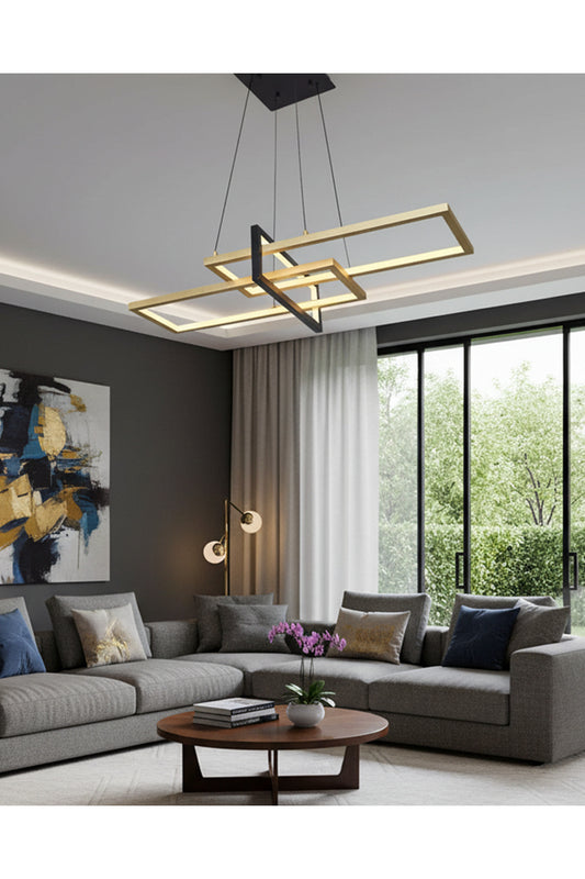 Square 3'lü Yatay Sarkıt 90 cm - Özcan Aydınlatma