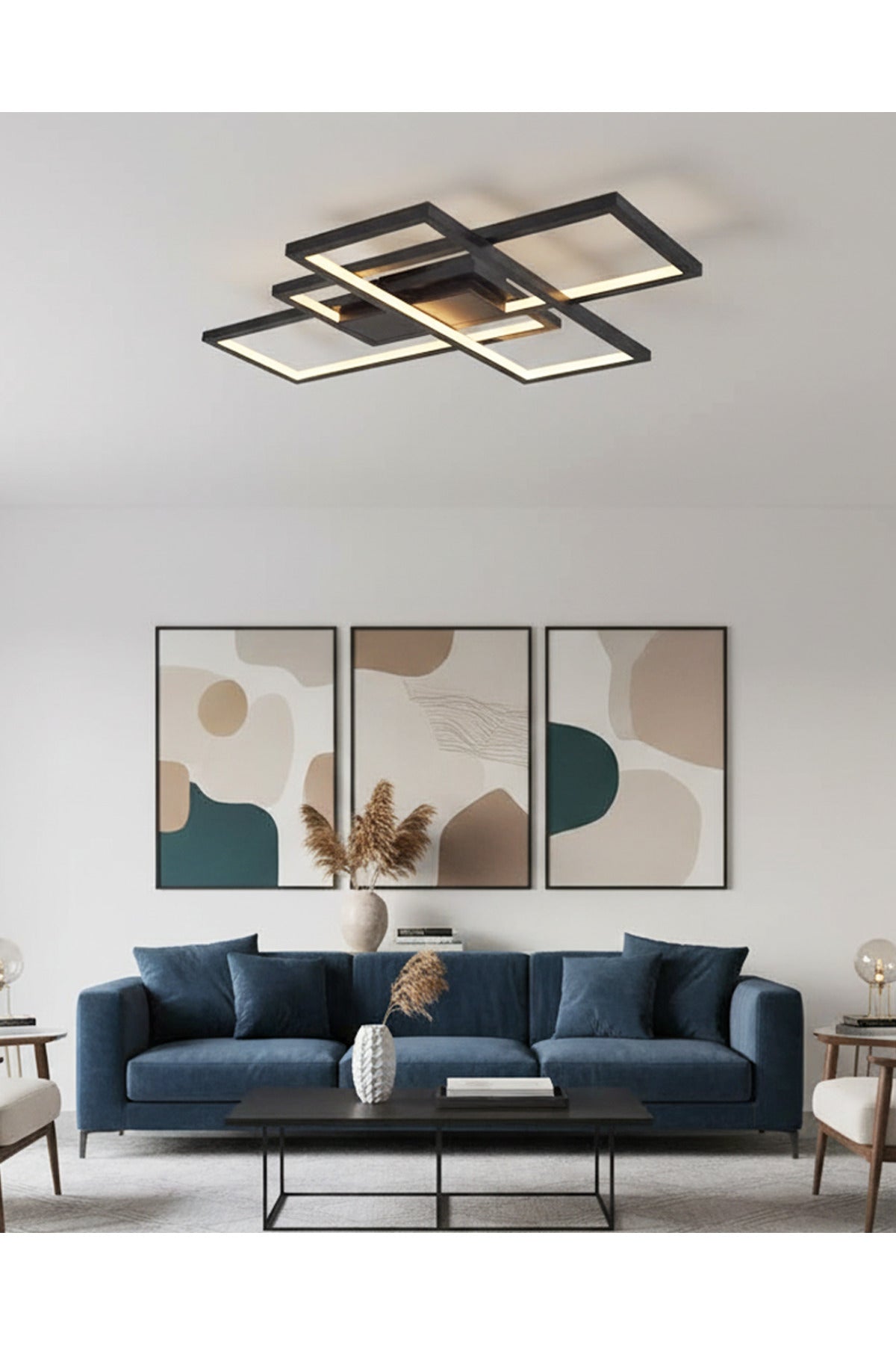 Square 3'lü LED Plafonyer 90x60 cm - Özcan Aydınlatma
