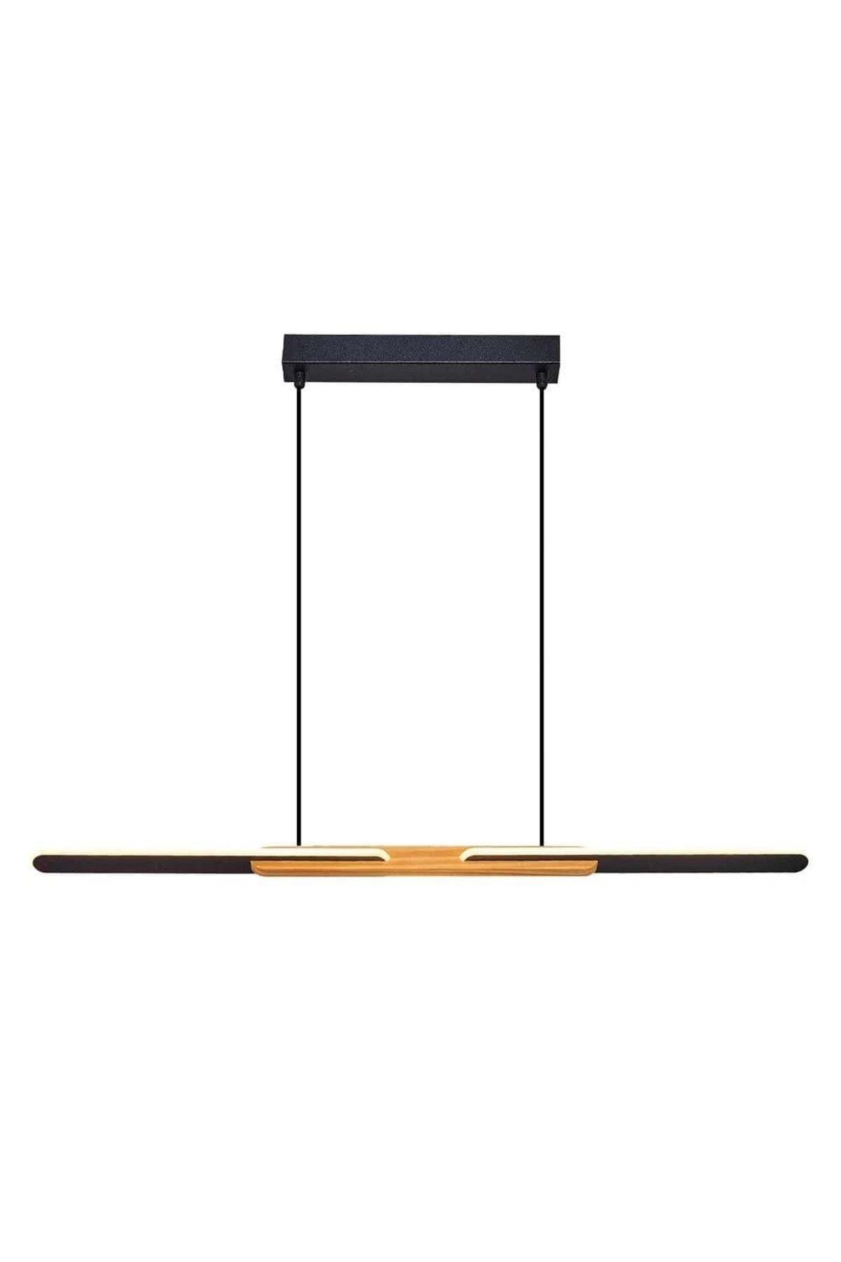 Ahşap Detaylı Lineer LED Sarkıt 117 cm - Özcan Aydınlatma