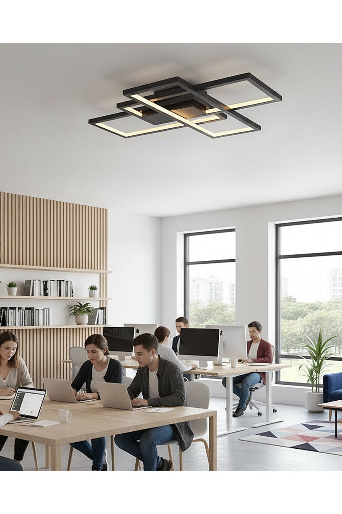 Square 3'lü LED Plafonyer 90x60 cm - Özcan Aydınlatma