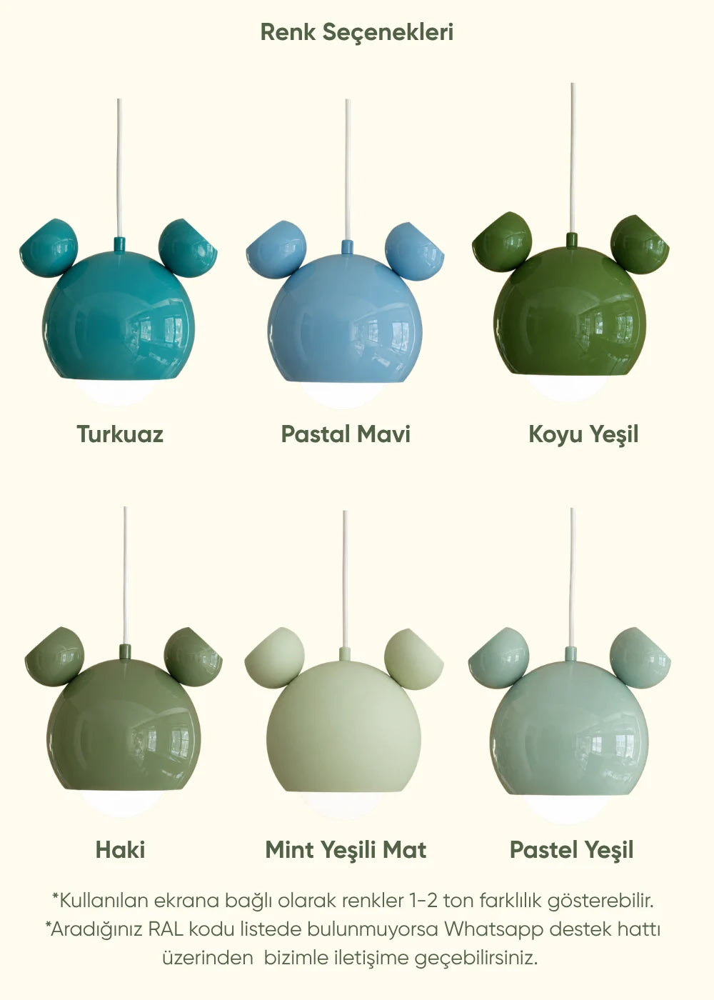 Mickey Sarı Sarkıt Lamba – görsel 8