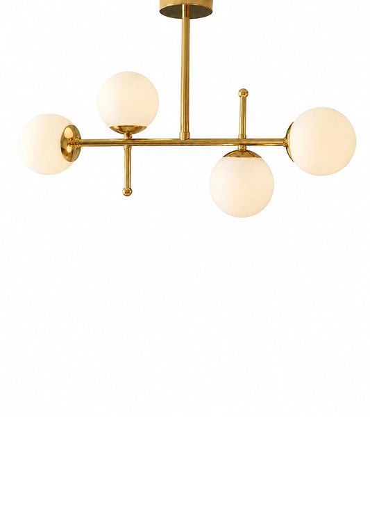 Cosmo 4’lü Opal Camlı Modern Avize – görsel 1