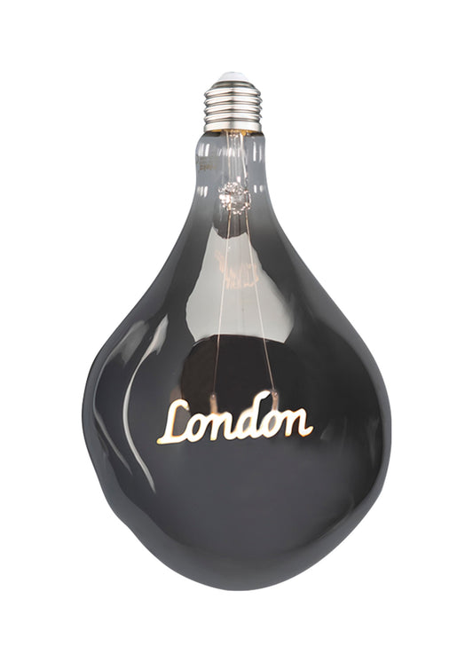 Dekoratif Filament Ampul · London Yazılı · E27 · 5W · Füme · 2200K