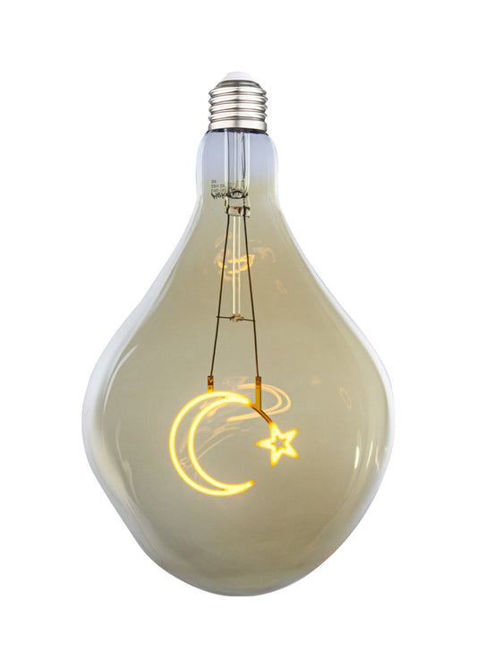 Dekoratif Filament Ampul · Ay Yıldız · E27 · 5W · Bal · 2200K
