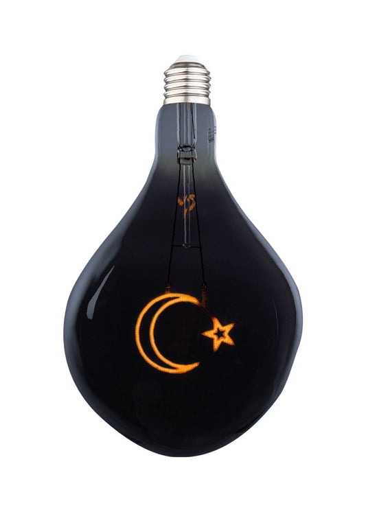 Dekoratif Filament Ampul · Ay Yıldız · E27 · 5W · Füme · 2200K