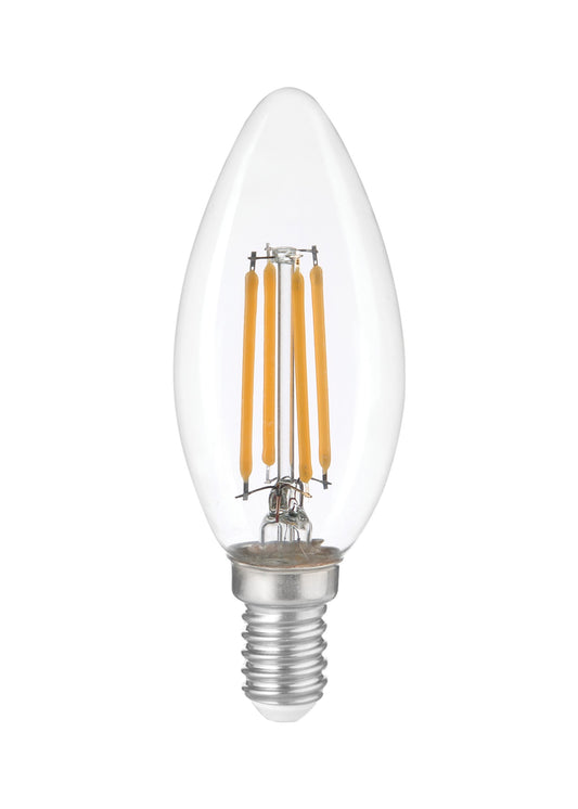 Rustik Filament Ampul C35 · E14 · 6W · Şeffaf · 4000K