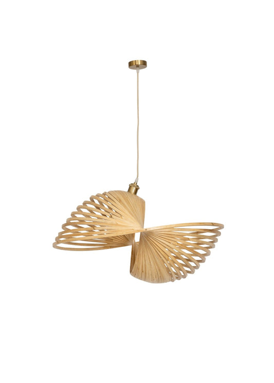 Artika Design hazeran form bambu sarkıt lamba 70 cm, beyaz fonda