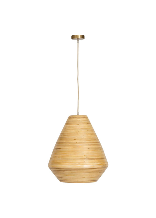Artika Design konik form bambu sarkıt lamba, beyaz fonda