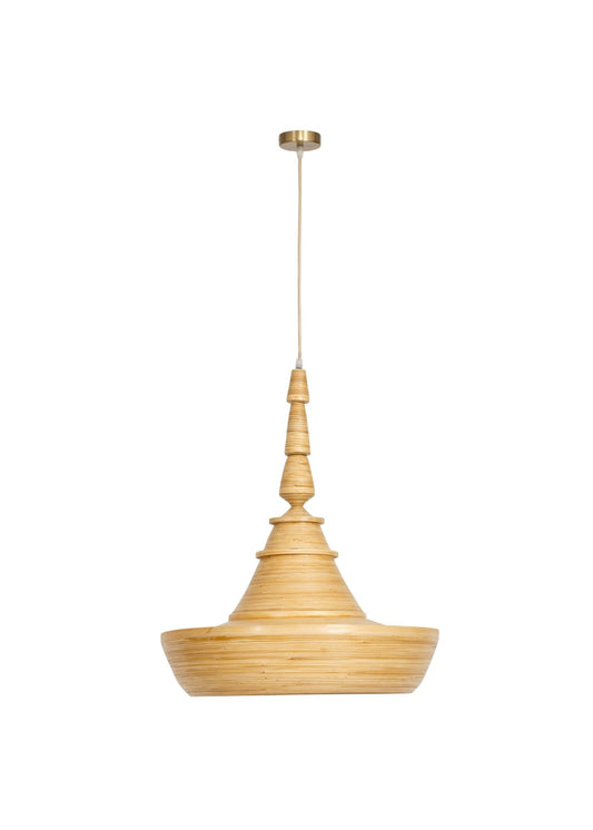Artika Design Marrakesh form bambu sarkıt lamba, beyaz fonda