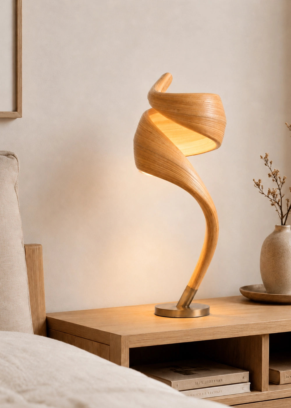 Bambu Abajur Helezon Form – görsel 5