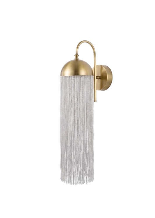 Mystic Shine Design Boho Elegance gold püsküllü aplik, beyaz fon