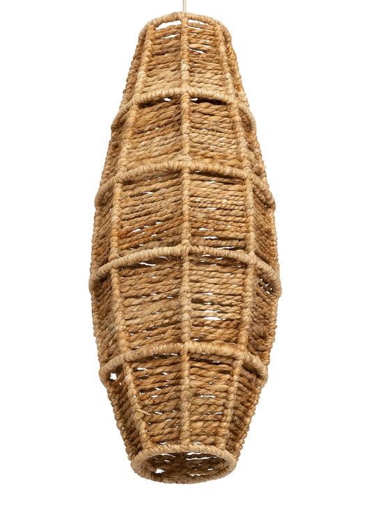 Tavan Aydınlatması Jüt Naturel | 25 cm x 25 cm x 65cm – görsel 2