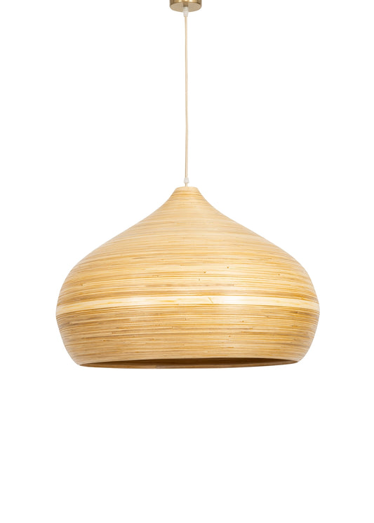 Bambu Tavan Aydınlatması Curve Form 60cm – görsel 1