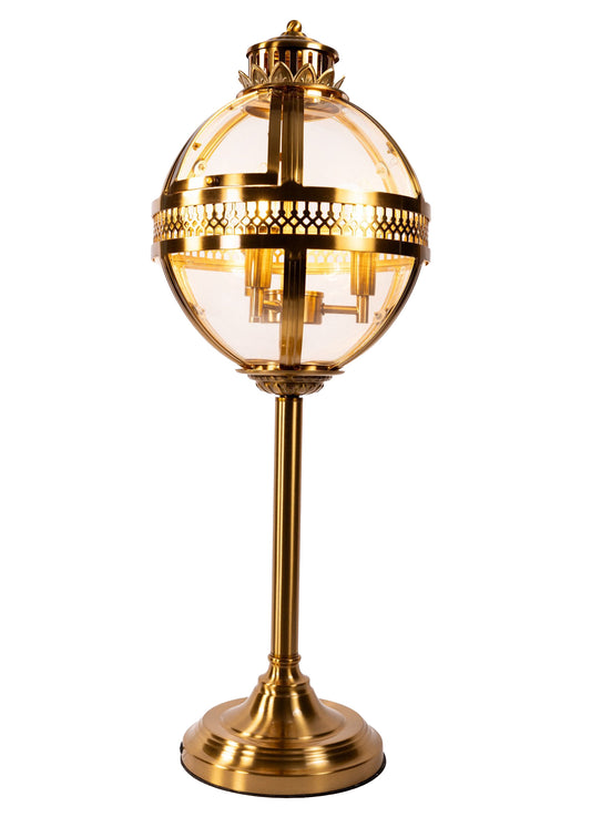 Küre Cam Masa Lambası · Eskitme Gold