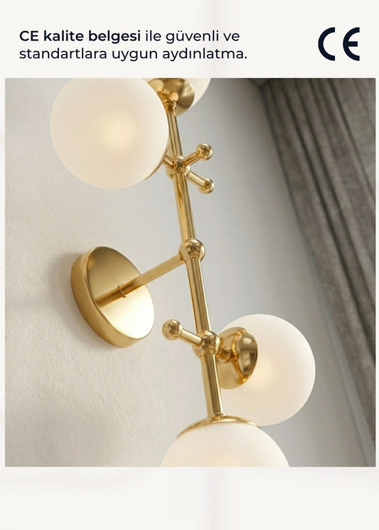 Cosmo 4’lü Opal Camlı Modern Avize – görsel 2