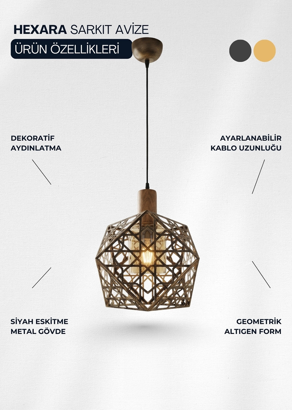 Hexara Sarkıt Avize – görsel 6