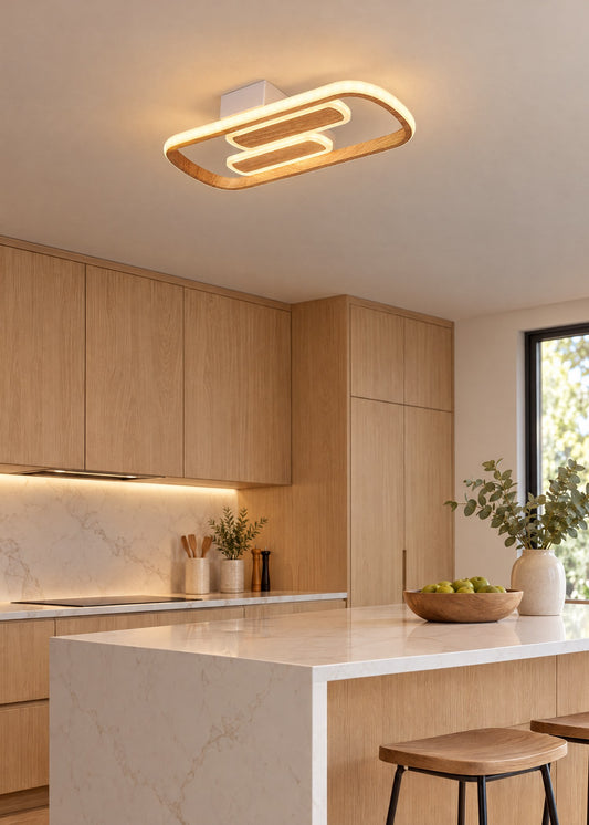 Massive Ahşap LED Tavan Armatürü 40 cm – görsel 2