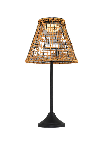 Solar Hasır Dış Mekân Abajur Ø32 × 64 cm – beyaz fon