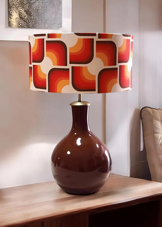 Mystic Shine Design Solarıs bordo ahşap abajur, mekânda kullanım