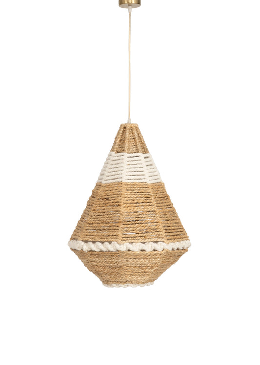 Tavan Aydınlatması Jüt Naturel Fildişi | 40 cm x 40 cm x 55 cm – görsel 1